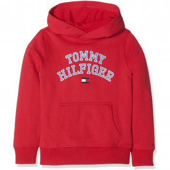 Tommy Hilfiger Essential Hilfiger Hoodie, Capucha para Niños, Rojo