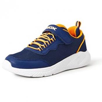 Zapatillas Geox J Sprintye Boy E para Niño, Sneakers Multicolor Navy Naranja, Talla 35 EU