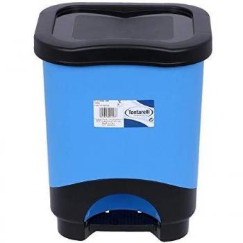 Tontarelli - Cubo Basura a Pedal 8l Idea Negro/Azul