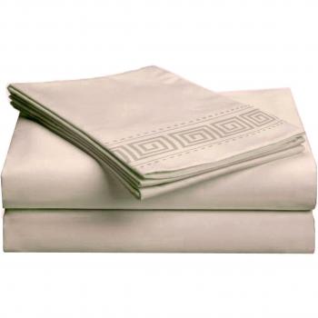 United Linens Christina 3 piezas 100-algodón diseño de unidades, Beige