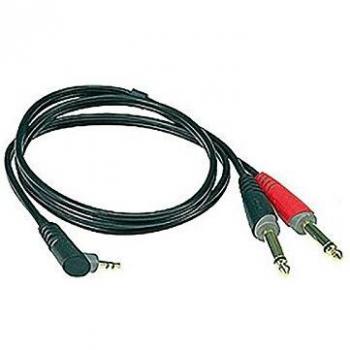 Klotz Cable Y Adaptador 2m - Cable de Audio Doble con Conectores Angulados de 3.5mm y 1/4