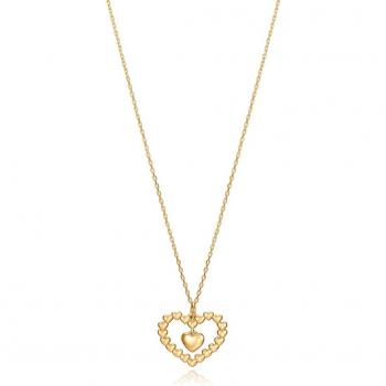Collar Love Viceroy de plata bañado en oro con colgante de corazón