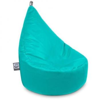 Puff Butaca Infantil Turquesa de Polipiel HAPPERS - Cómodo, Ligero y Resistente