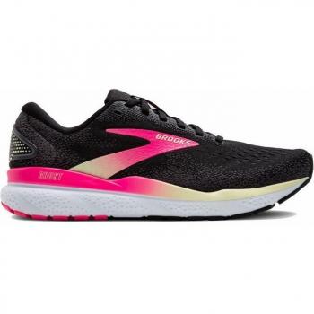 Zapatillas de running Brooks Ghost 16 negro/rosa mujer - Amortiguación suave, ajuste cómodo, diseño ligero, suela de goma duradera, transpirabilidad mejorada