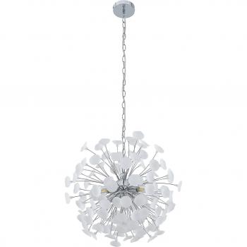 Lámpara colgante Lindby Yurina moderna en plateado, hecha de metal, para salón y comedor, con 4 llamas E14
