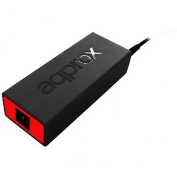 Approx APPUA90BLITE2 - Adaptador universal automático para Notebook, color negro y rojo