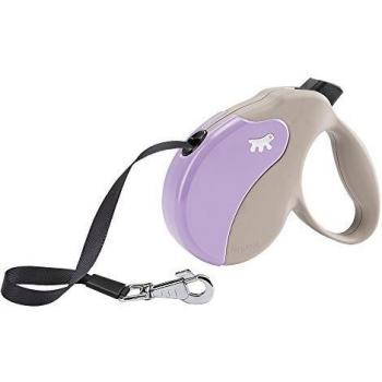 Ferplast - Correa retráctil para Perros Amigo Tape L, Cinta Extensible, 5 m, máx. 50 kg, Violeta