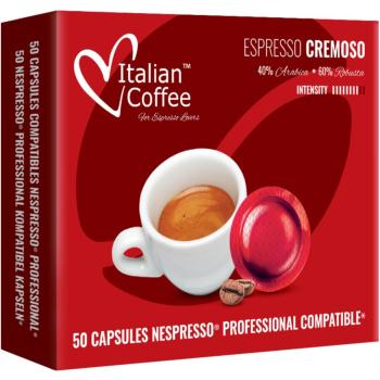 Cápsulas de Café Italiano para Amantes del Espresso - 100 Unidades Compatibles con Nespresso Pro - Sabor Cremoso e Intenso