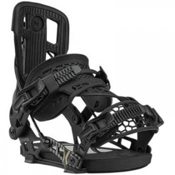 Fijaciones de Snowboard Nidecker Flow NX2 Híbridas Negras 2025 Unisex