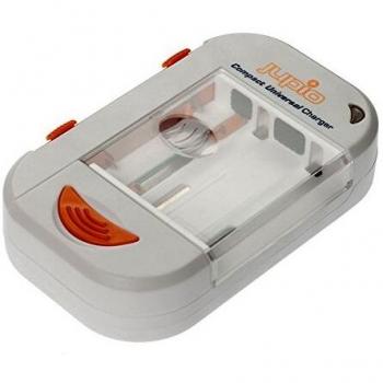 Cargador Universal Compacto Jupio LUC0050 para Baterías Li-ion y Pilas AA/AAA con USB