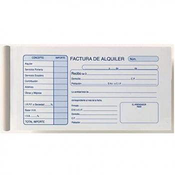 Talonario liderpapel alquiler tres del folio 107 -con condiciones.
