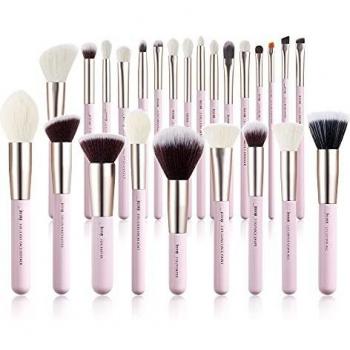 Set de brochas de maquillaje profesional 25 piezas Rosa Premium T290: Novia Sonrojada