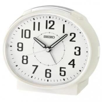 Reloj-Despertador Seiko QHK059W Blanco, tipo de producto: despertador, características: diseño blanco, mecanismo de cuarzo, alarma ajustable, función de repetición (snooze), pantalla analógica