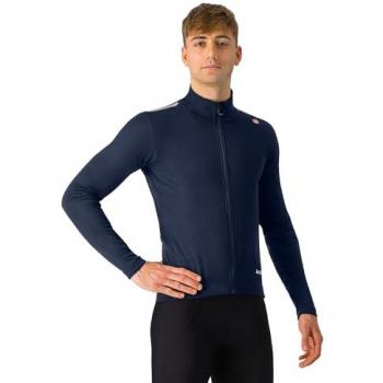 Castelli Espresso Air Jacket - Lightweight Wind & Waterproof Cycling Jacket - Belgian Blue - XXL