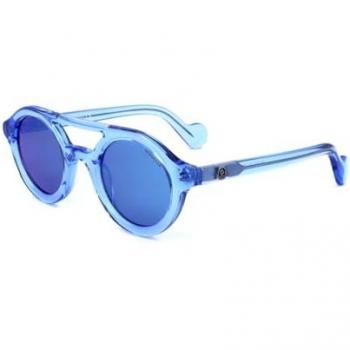 Moncler ML0014 Unisex Sunglasses - Shiny Light Blue, Size: One Size, Dimensions: 47/26/145