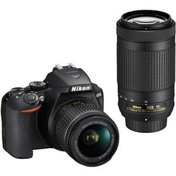 Nikon vba550 K005 Kit cámara réflex Digital con Objetivo AF-P DX 18 – 55 F/3.5 – 5.G VR + AF-P DX 70 – 300 F/4.5 – 6.3 G ED VR Pantalla de 3 24,78 Mpix Bluetooth Negro