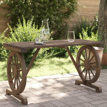 vidaXL Solid Wood Fir Garden Table 45.3x21.7x25.6