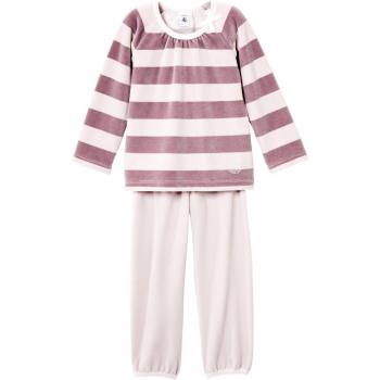 Petit Bateau - Pijama con cuello barco de manga larga para niña, talla 8 años