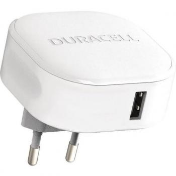 Cargador de Pared Duracell DRACUSB12W-EU 1xUSB 2.4A Blanco