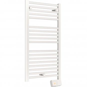 Radiador toallero eléctrico Equation 500W blanco 50 cm recto