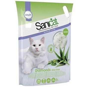Sanicat Diamonds Aloe Vera Silica Gel Cat Litter 5L