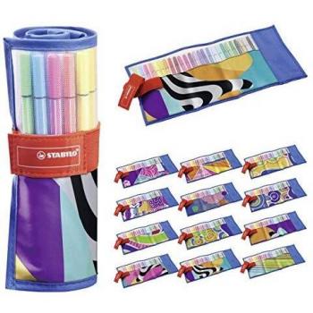 ESTUCHE 25 ROTULADORES STABILO PEN 68 ROLLERSET 20 COLORES PUNTA