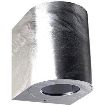 Aplique LED de exterior Nordlux Canto 2, 10 cm galvanizado con dos luces en acero galvanizado
