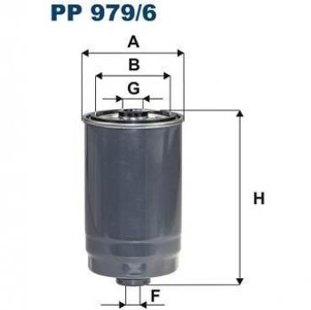 Filtro de combustible FILTRON PP 979/6 - Compatible con una amplia gama de vehículos, diseñado para eliminar impurezas del combustible, fabricado con materiales de alta calidad, fácil instalación, rendimiento óptimo y durabilidad