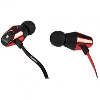Mars Gaming MIH2 Auriculares In-Ear con Micrófono, Jack 3.5, In-Ear, Negro/ Rojo