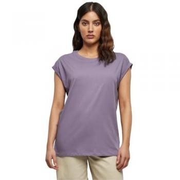 Urban Classics Ladies Extended Shoulder Tee T-Shirt - Lilac - Sizes S to 5XL