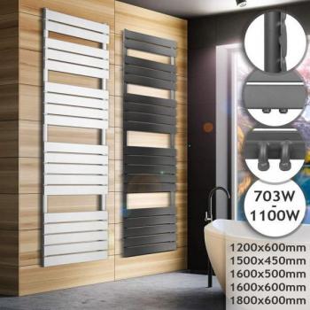 Radiador de Baño Ecomsof Aquamarin® 1500x450mm, Blanco, Vertical, Agua Caliente, Acero
