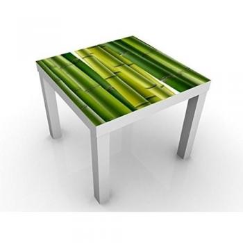 Apalis Mesa de diseño Bamboo Plants 55x55x45cm, Tischfarbe:Weiss;Größe:55 x 55 x 45cm