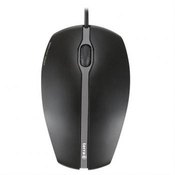Ratón óptico USB con cable TERRA 2000 silencioso ambidextro negro 1000 DPI