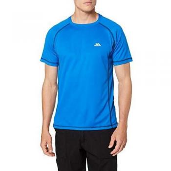 Trespass Camiseta de Manga Corta Albert de Secado rápido para Hombre, Hombre, Camiseta de Secado rápido con Mangas Cortas, MATOTSO10026_BLUS, Azul, S