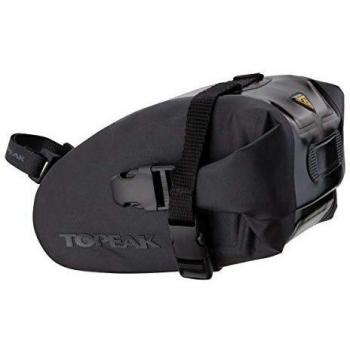 Bolsa de Sillín Deportiva Topeak Wedge Drybag con Correas, Negra, Tamaño Pequeño (15 x 9 x 9 cm)