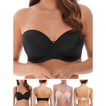 Fantasie Aura Moulded Strapless Bra - Beige - Size 36E
