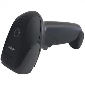 Approx appLS22 Lector de Códigos de Barras Portátil 1D/2D USB con Indicador LED y Beeper Negro