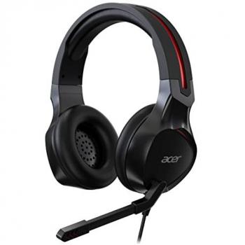 Auriculares Gaming Acer Nitro con Micrófono Boom, Cancelación de Ruido, Cable Jack 3.5 mm, Drivers de 50 mm, Impedancia 21 Ohm y Sensibilidad 100 dB