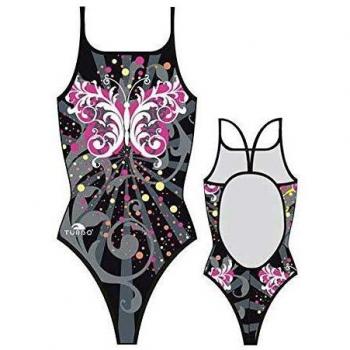 Traje de Baño Turbo Estrella Mariposa, Bikini Inferior Negro, Talla 3XL Mujer