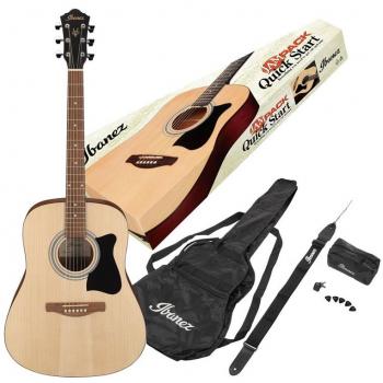 Guitarra Acústica Ibanez V50NJP-OPN Pack Inicial Natural con Accesorios
