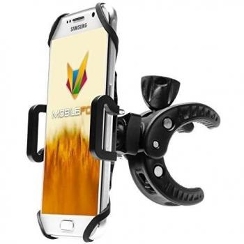 Mobile Fox bicicleta handyhalterung lenkradhalterung bandas de goma 360 ° para Samsung Galaxy S7/S6/S5/S4/S3/Edge/Mini Negro