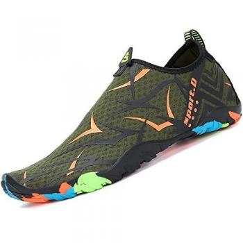 Saguaro Skin Shoes Descalzo acuático Aqua Calcetines para de Nadada de la Playa de la Resaca de la Yoga,Patrón Naranja,45 EU
