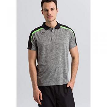 Erima Liga 2.0 Short Sleeve Polo Shirt - Gray - Men's - 4XL