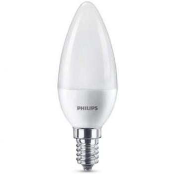 Philips bombilla LED vela mate casquillo fino E14, 7 W equivalentes a 60 W en incandescencia, 6500k, 830 lúmenes, luz blanca fría