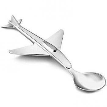 Cuchara Infantil Avión Zilverstad Plateada 17 cm