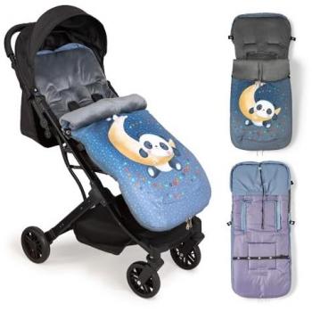 Saco Polar de Invierno para Silla de Paseo Universal Panda Gris - Suave, Cálido, Desmontable y Antialérgico