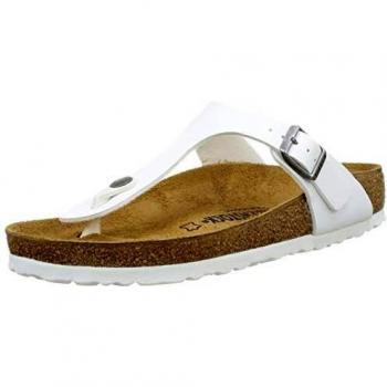Chanclas Birkenstock Gizeh de Mujer y Hombre en BIRKO-FLOR, Color Blanco, Talla EU 35