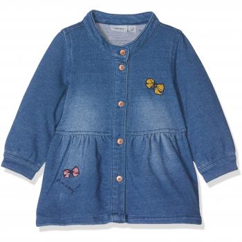 NAME IT Nbfabarbel Dnm 2107 Swe Dress, Vestido para Bebés, Azul