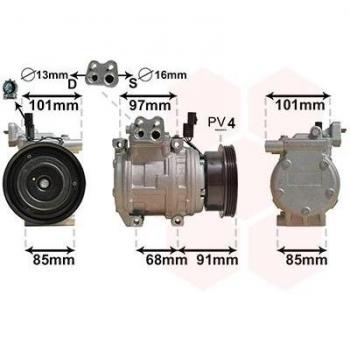 Compresor de aire acondicionado VAN WEZEL 8300K208