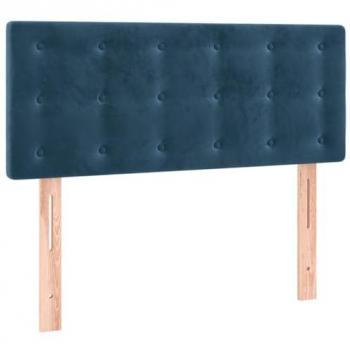 Cabecero con LED de terciopelo azul 100x5x78/88 cm